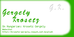 gergely krosetz business card